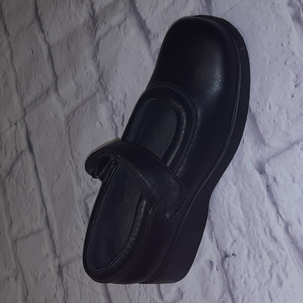 Girl's black school shoes brand new genuine leather
